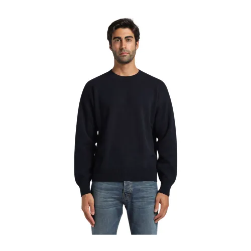Covert , Round-neck Knitwear ,Blue male, Sizes: