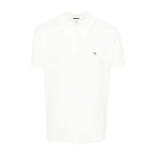 C.p. Company , `70/2 Mercerized` Polo Shirt ,White male, Sizes: