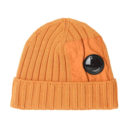 C.p. Company , Beanie Hat, Stay Warm and Stylish ,Orange male, Sizes: ONE