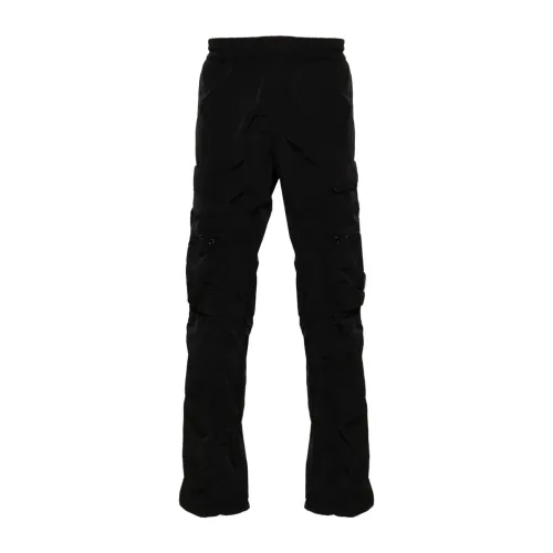 C.p. Company , Black Cargo Pants with Adjustable Waist ,Black male, Sizes: