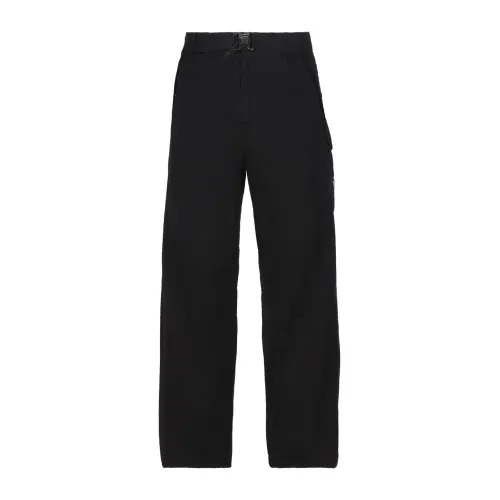 C.p. Company , Black Cargo Trousers with Adjustable Ankles ,Black male, Sizes: