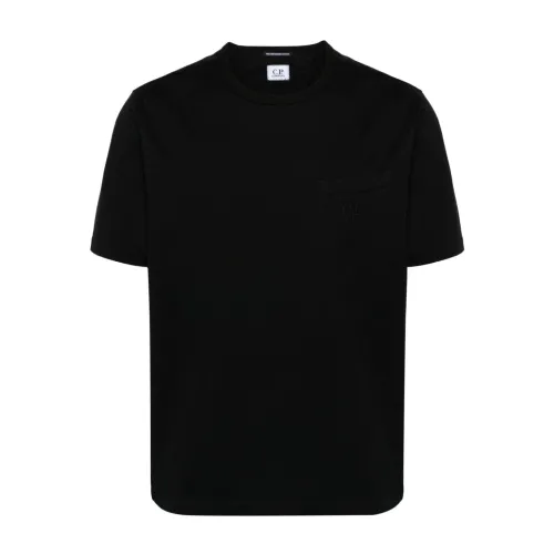 C.p. Company , Black Cotton Jersey T-shirts and Polos ,Black male, Sizes: