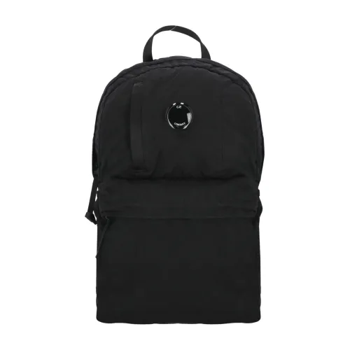 C.p. Company , Black Nylon Backpack for Men ,Black male, Sizes: ONE SIZE