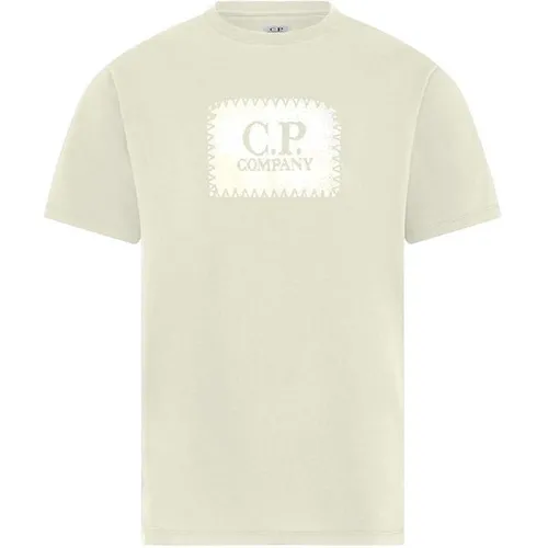 CP COMPANY Block Logo T-Shirt - White