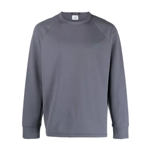 C.p. Company , Blue Metropolis Crew-neck Fleece Sweatshirt ,Blue male, Sizes: