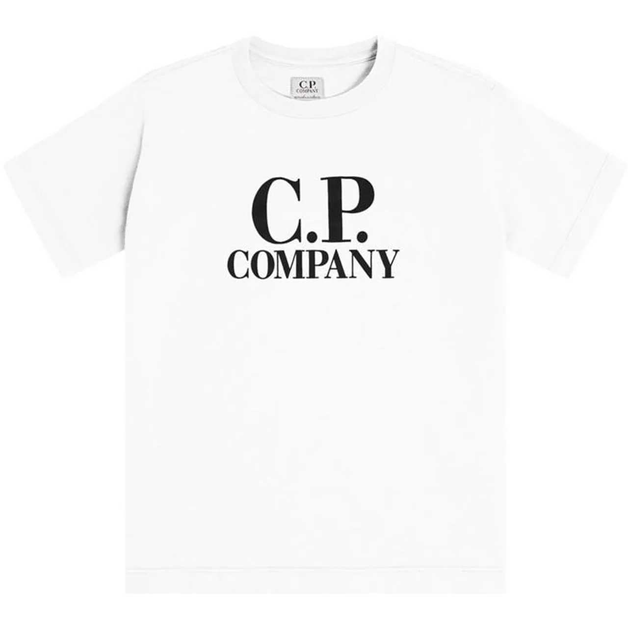 CP COMPANY Boy'S Goggle Logo T Shirt - White