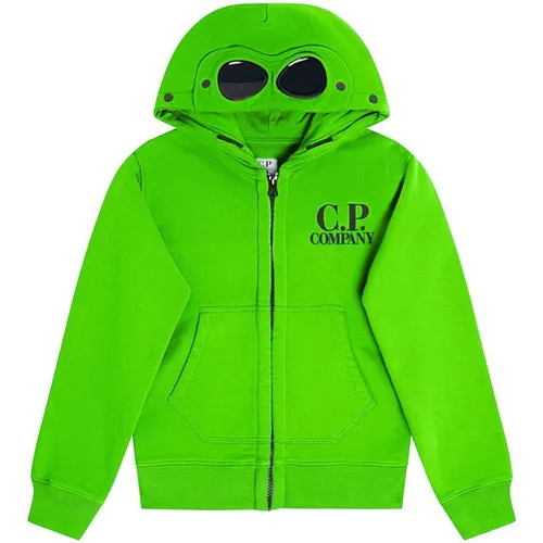 CP COMPANY Boy'S Goggle Zip Hoodie - Green