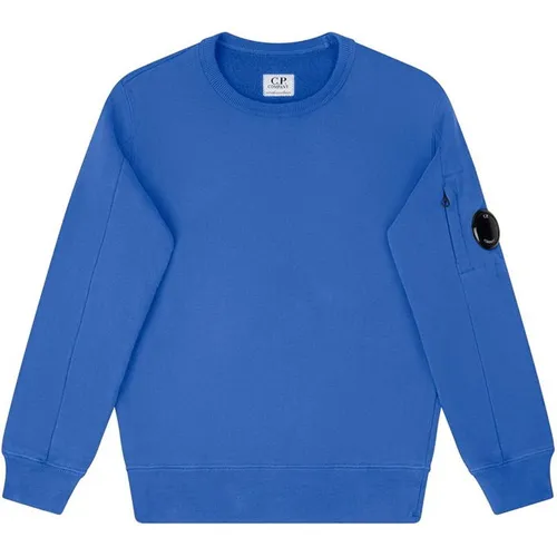 CP COMPANY Boy'S Lens Crew Sweatshirt - Blue