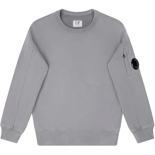 CP COMPANY Boy'S Lens Crew Sweatshirt - Grey