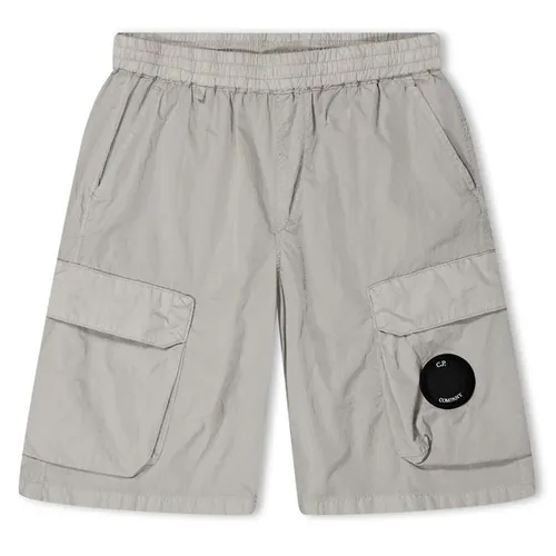 CP COMPANY Boys Lens Fleece Shorts - Grey
