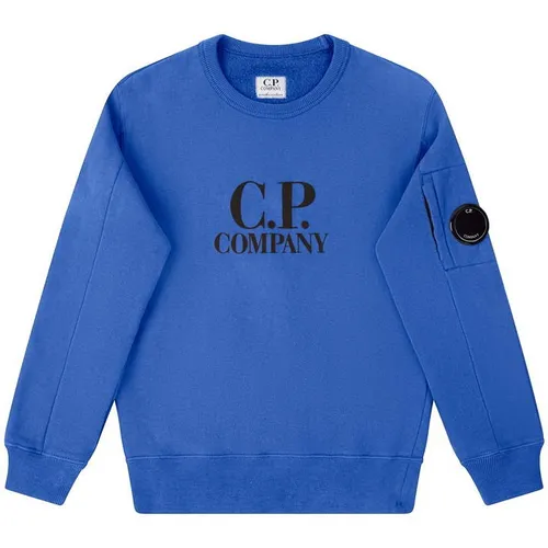 CP COMPANY Boys Lens Logo Sweatshirt - Blue