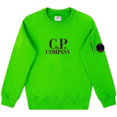 CP COMPANY Boys Lens Logo Sweatshirt - Green