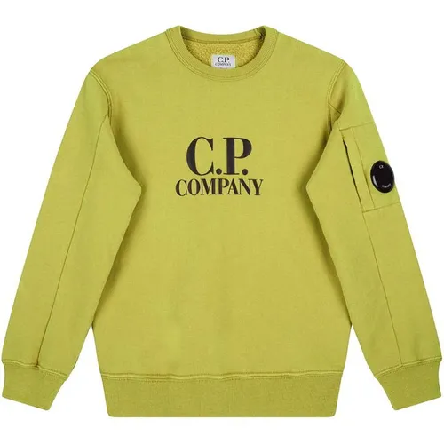 CP COMPANY Boys Lens Logo Sweatshirt - Yellow