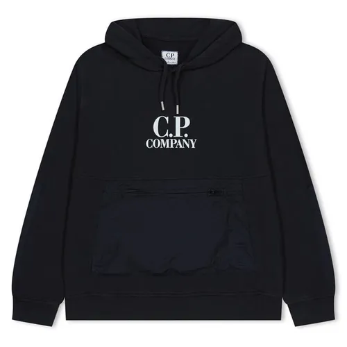 CP COMPANY Boy'S Light Fleece Zip Pocket Oth Hoodie - Black