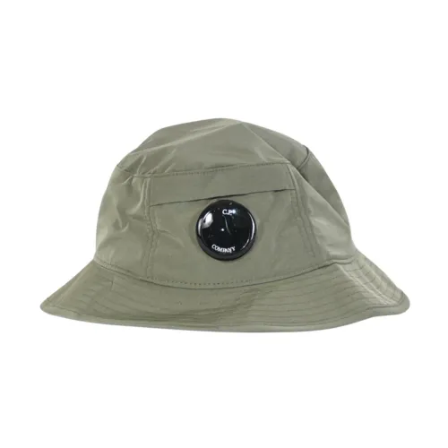 C.p. Company , Bucket Chrome Embroidered Logo Hat ,Green unisex, Sizes: