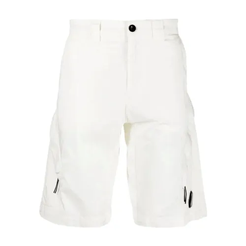 C.p. Company , Cargo Bermuda Shorts in White Twill ,White male, Sizes: