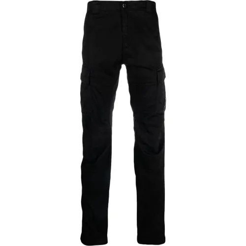 C.p. Company , Cargo Pants with Signature Glass Detail ,Black male, Sizes: