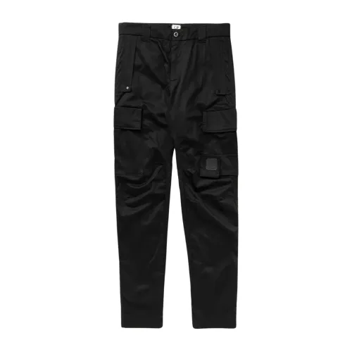 C.p. Company , Cargo Stretch Sateen Pants Black ,Black male, Sizes:
