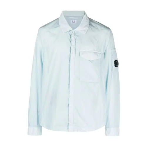C.p. Company , Chrome-R Pocket Overshirt in Sky Color ,Blue male, Sizes: