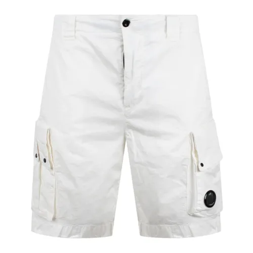 C.p. Company , Cotton Cargo Shorts ,White male, Sizes: