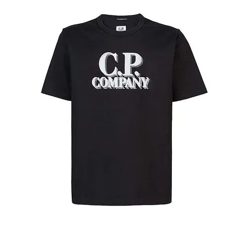 Cp Company Cp 30/1 Jrsy Lgo Prn Sn34 - Black