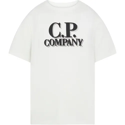 Cp Company Cp 30/1 Jrsy Lgo Prn Sn34 - White