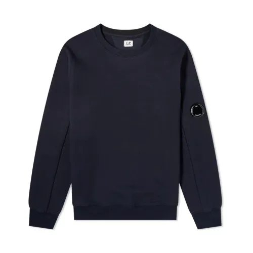 C.p. Company , Diagonal Fleece Sweater with Sleeve Pocket ,Blue male, Sizes: