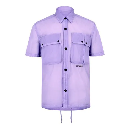 CP Company Drawstring Short Sleeve Shirt - Blue