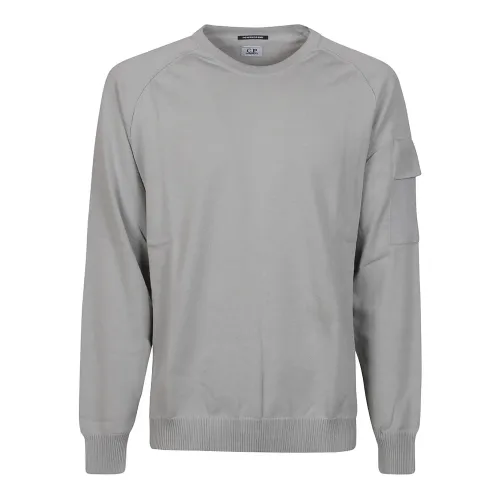 C.p. Company , Drizzle Grey Stretch Pocket Sweater ,Gray male, Sizes: