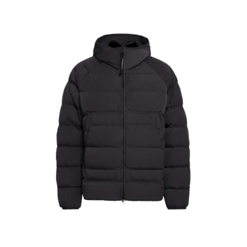 C.p. Company , Eco-Chrome R Black Down Jacket with Goggle Hood ,Black male, Sizes: