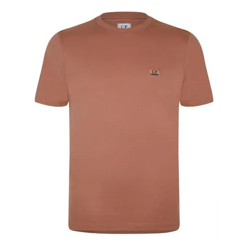 CP COMPANY Embroidered Logo T-Shirt - Brown
