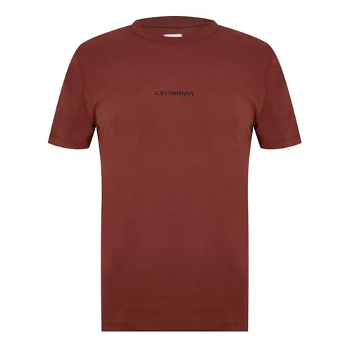 CP COMPANY Front Logo T Shirt - Brown