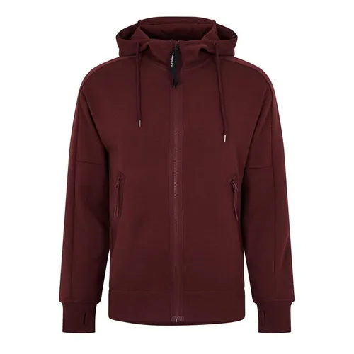 CP COMPANY Full Zip Goggle Hoodie - Red