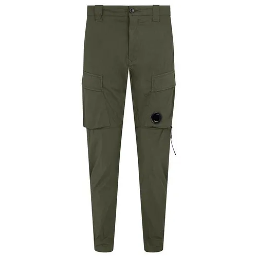 CP COMPANY Garment Dyed Stretch Sateen Cargo Pants - Green
