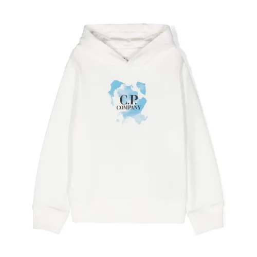 C.p. Company , Graphic Print Sweatshirt with Logo ,White male, Sizes: