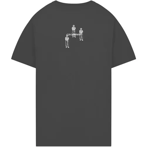 CP COMPANY Graphic Print T-Shirt - Black