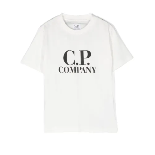 C.p. Company , Graphic Print White T-shirt ,White male, Sizes: