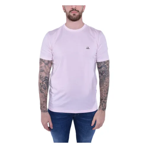 C.p. Company , Heavenly Pink Logo T-Shirt Ss24 ,Pink male, Sizes: