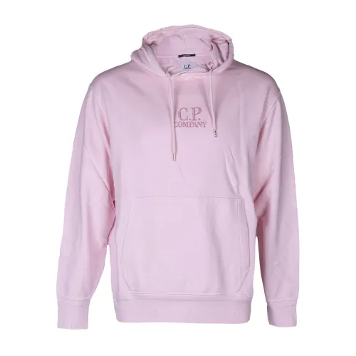 C.p. Company , Hooded Cotton Sweatshirt Regular Fit ,Pink male, Sizes: