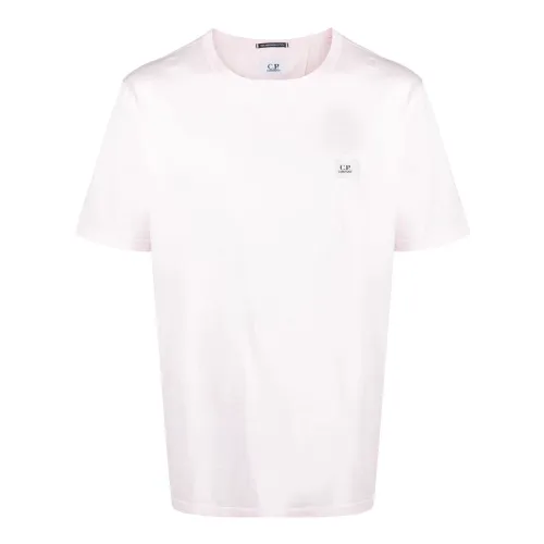C.p. Company , Light Pink Cotton T-shirt with Logo ,Pink male, Sizes: