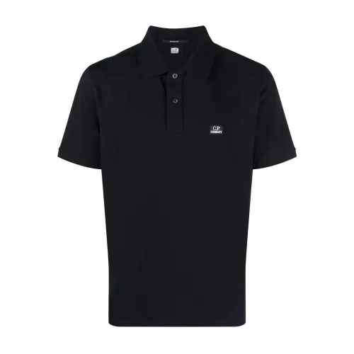 C.p. Company , Logo Polo Shirt ,Black male, Sizes:
