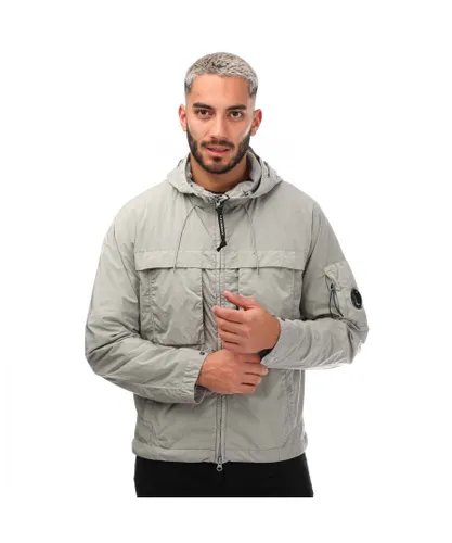 C.P. Company Mens Chrome-R Hooded Jacket in Grey