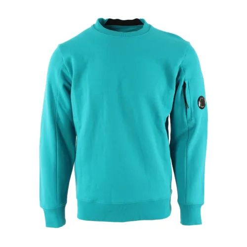 C.p. Company , Men`s Diagonal Fleece Sweater ,Blue male, Sizes: