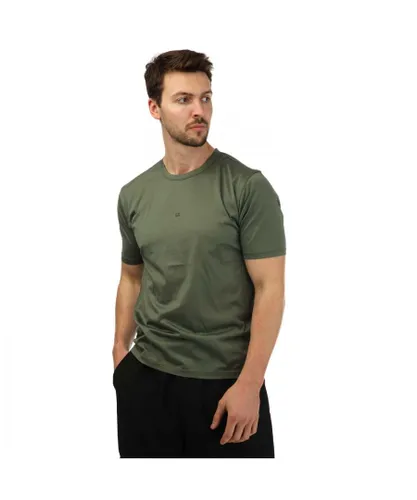 C.P. Company Mens Jersey No Gravity T-Shirt in Green Cotton