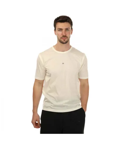 C.P. Company Mens Jersey No Gravity T-Shirt in White Cotton