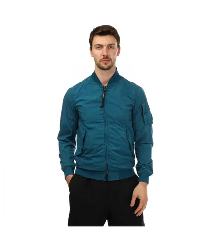C.P. Company Mens Nycra-R Bomber Jacket in Blue
