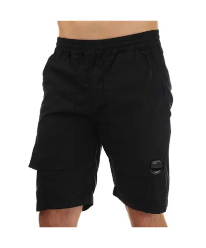 C.P. Company Mens Rip-Stop Shorts in Navy Cotton