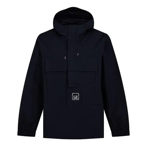 CP COMPANY METROPOLIS Hooded Overshirt With Drawstring - Blue