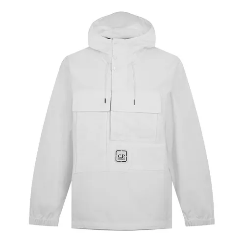 CP COMPANY METROPOLIS Hooded Overshirt With Drawstring - White