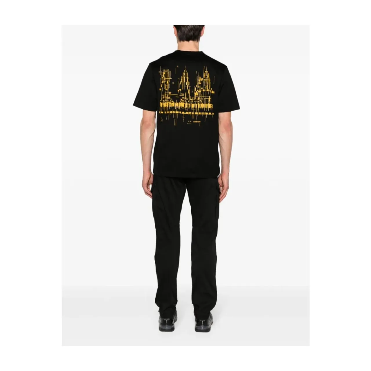 C.p. Company , Metropolis Series Graphic T-shirt ,Black male, Sizes: